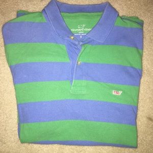 Vineyard Vines Slim S Striped Pique Polo